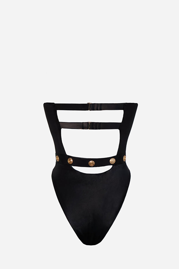 first-class-cut-out-bandage-one-piece-swimsuit-with-reinforcement-back-luxury_ badeanzug_swimsuit_black_gold_buttons_christin_isabelle first-class-cut-out-bandage-one-piece-swimsuit-with-reinforcement-back-luxury_christin_isabelle_swimwear_gold_buttons_exclusive_luxury_quality_made_in_italy_black_icoinc_stunning_high_end_fashion