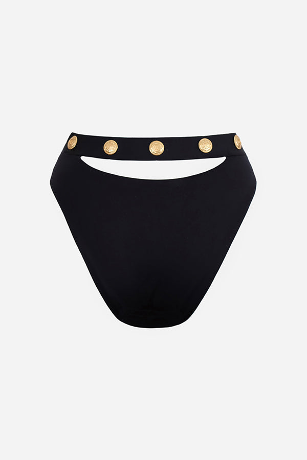 Glow Glory - High Cut Bikini Bottom with Cut Out