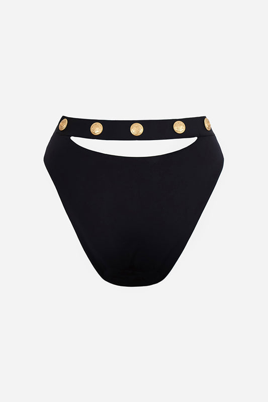 Glow Glory - High Cut Bikini Bottom with Cut Out