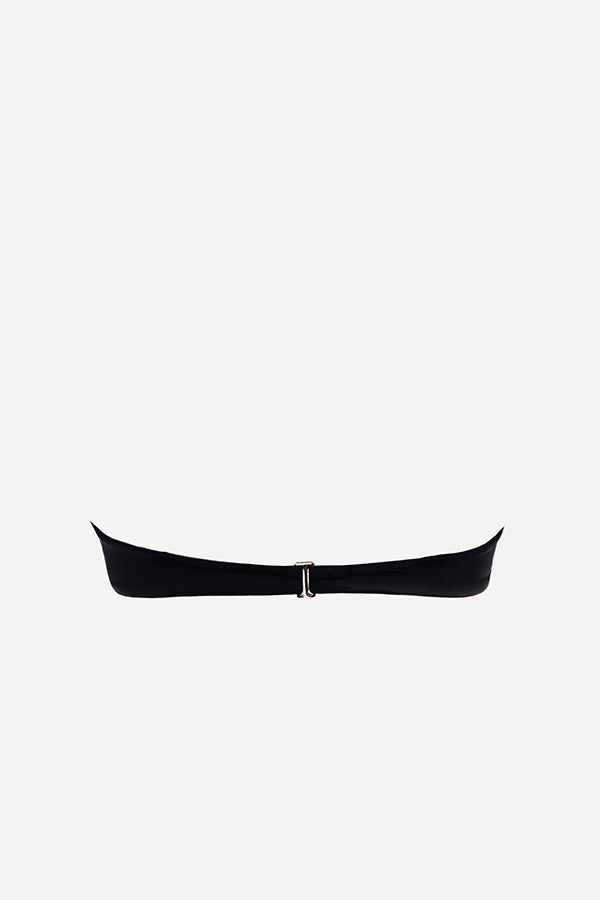 The Fame Bandeau Bikini Top with Metal Detail