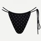 Black crystal bikini bottom with adjustable double side ties – Christin Isabellé