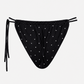 Black crystal bikini bottom with tie sides and flattering cut – Christin Isabellé