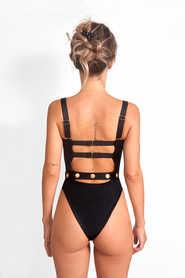 First Class Cut Out Bandage One Piece Swimsuit with Reinforcement